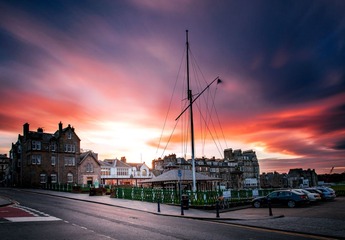 St. Andrews 老球场的日落