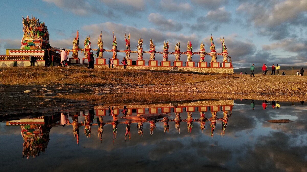 在青海的黑马河，偶尔拍到~