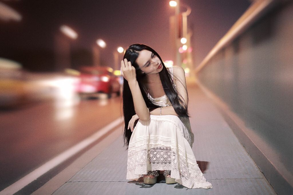 桥上的夜色