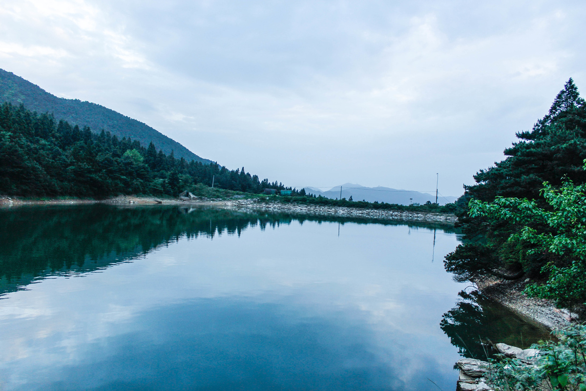 大月山水库,镜花水月庐山大道水天一色,如梦湖畔