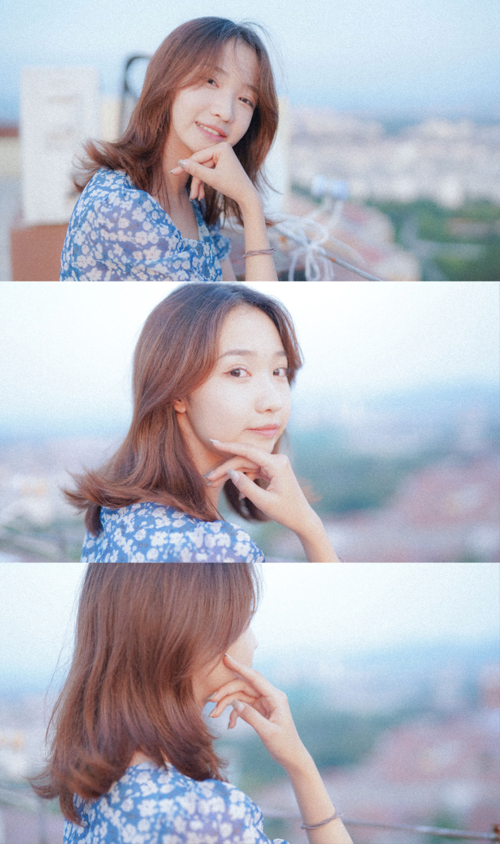 一组冷色调日系