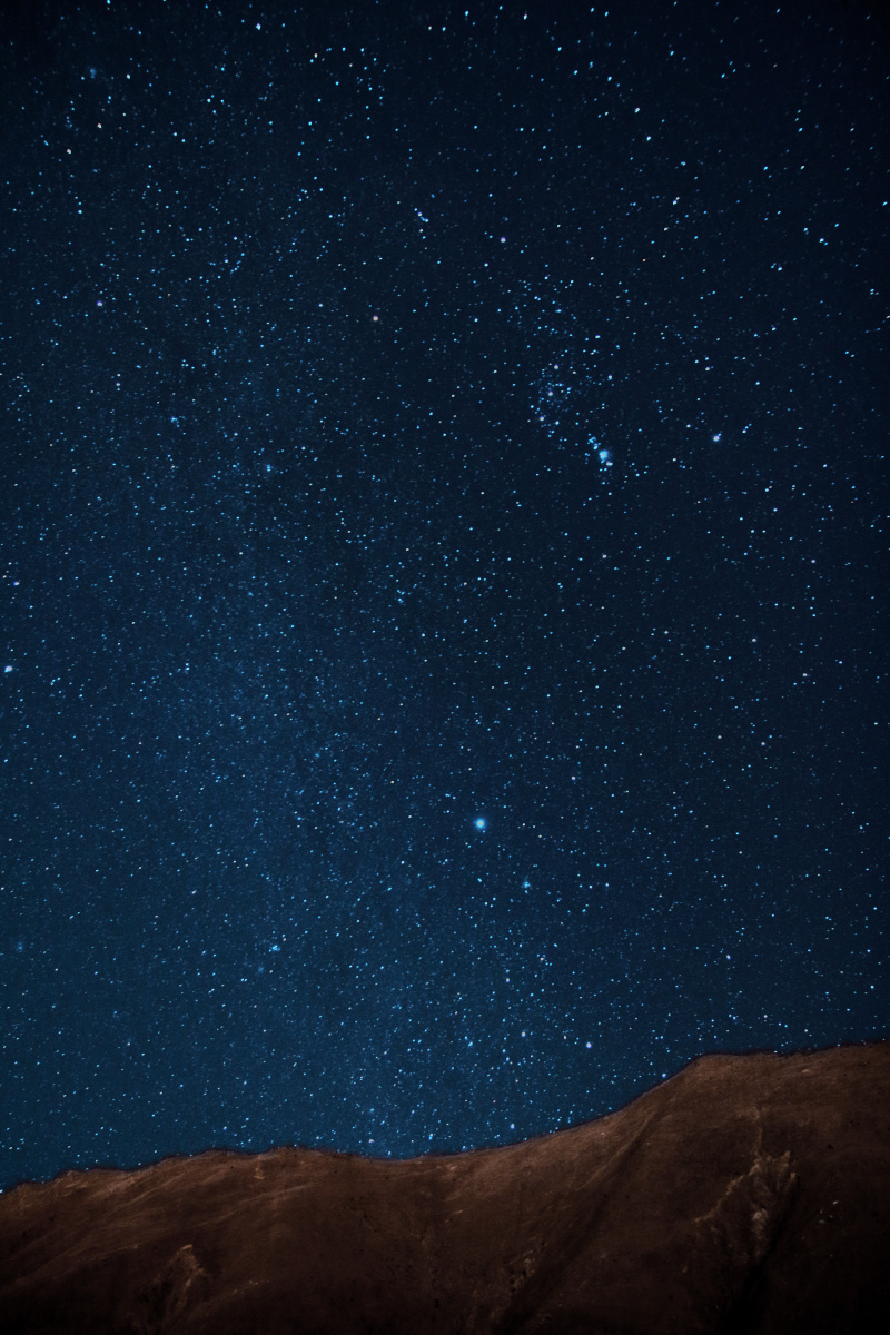 冬日里拉萨干净的星空.