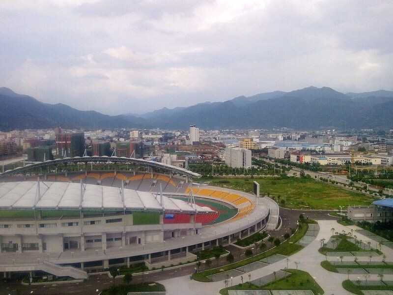 丽水电视台外景<br />
第一次去跟去投标。