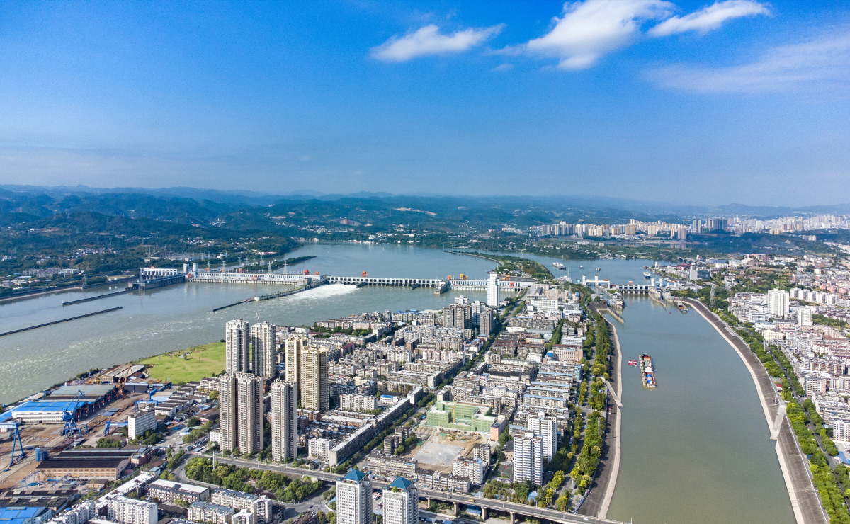 葛洲坝水利枢纽的建设是宜昌高速发展的重要节点日常拍摄