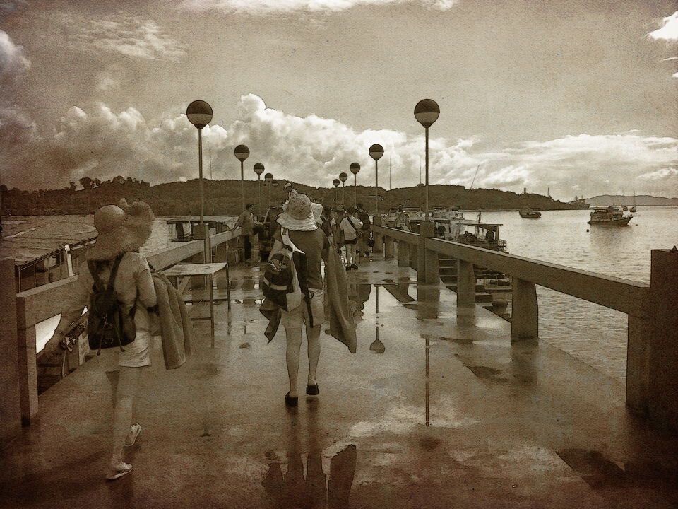 去浮潜的路上<br />