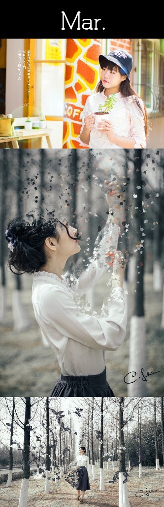 3月<br />
开学后就又开始了人像修炼之路,在一个很偶然的情况下结识了蕾姐,我们在万物复苏的春天拍了这组比较灰暗破败的创作,这段日子对后期技巧空前的痴迷,正好用上了碎片化的特效,哈哈,这组照片直到现在还是我的微博转发量最高的作品。<br />
我是在拍了一年人像后决定开始接客片,这位姑娘便是我的第一位客人。当时就是四处走走拍拍,很随性的一次拍摄,我也很感谢她对我的信任。<br />