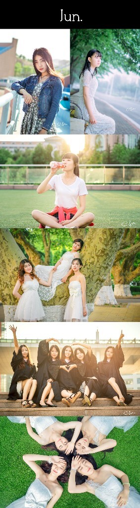 6月<br />
六月份迎来了毕业季,这个月拍的全是毕业写真,基本就是小清新风格,这几套客片拍下来倒是让我学会了如何拍摄多人的场景,也算是为16年的毕业季打基础了哈哈哈。<br />