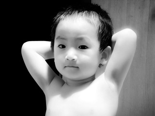 出浴的小男人