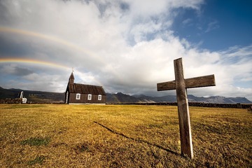 Wooden black church