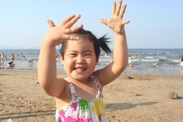 沙滩上