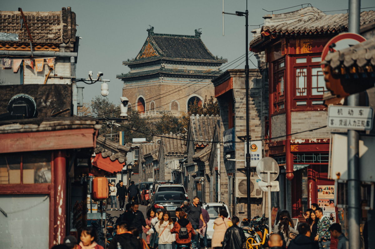 秋日北京街头南锣鼓巷人文纪实胡同扫街街拍