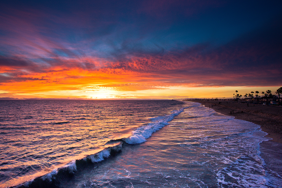 太平洋边的夕阳 br /> 2014@balboa island, california