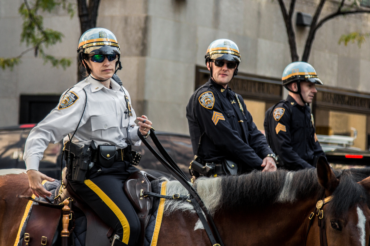 在这车水马龙的曼哈顿,纽约骑警成为道路上最为独特的一道风景.