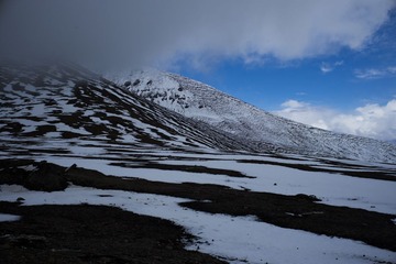 Snow in the north end of Jilong Valley
