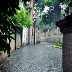 阵雨停了