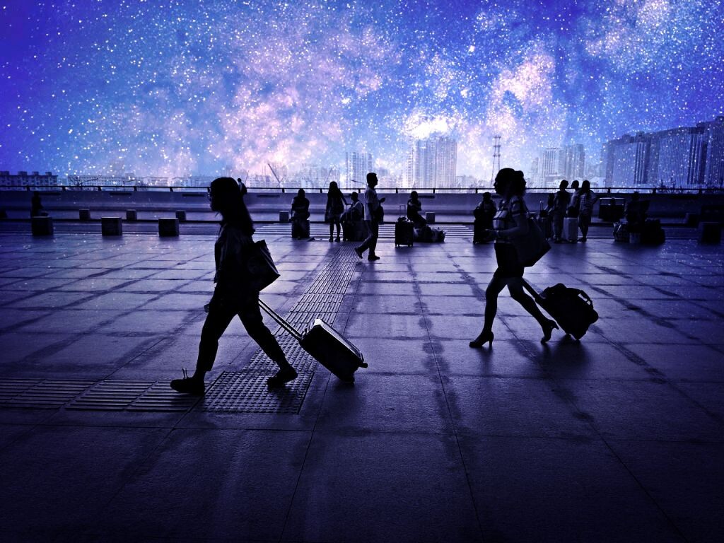 披星戴月（摄于杭州东站  后期：POCO）