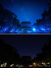 被光污染掩盖的美丽星空-北京鼓楼2025年6月3日
