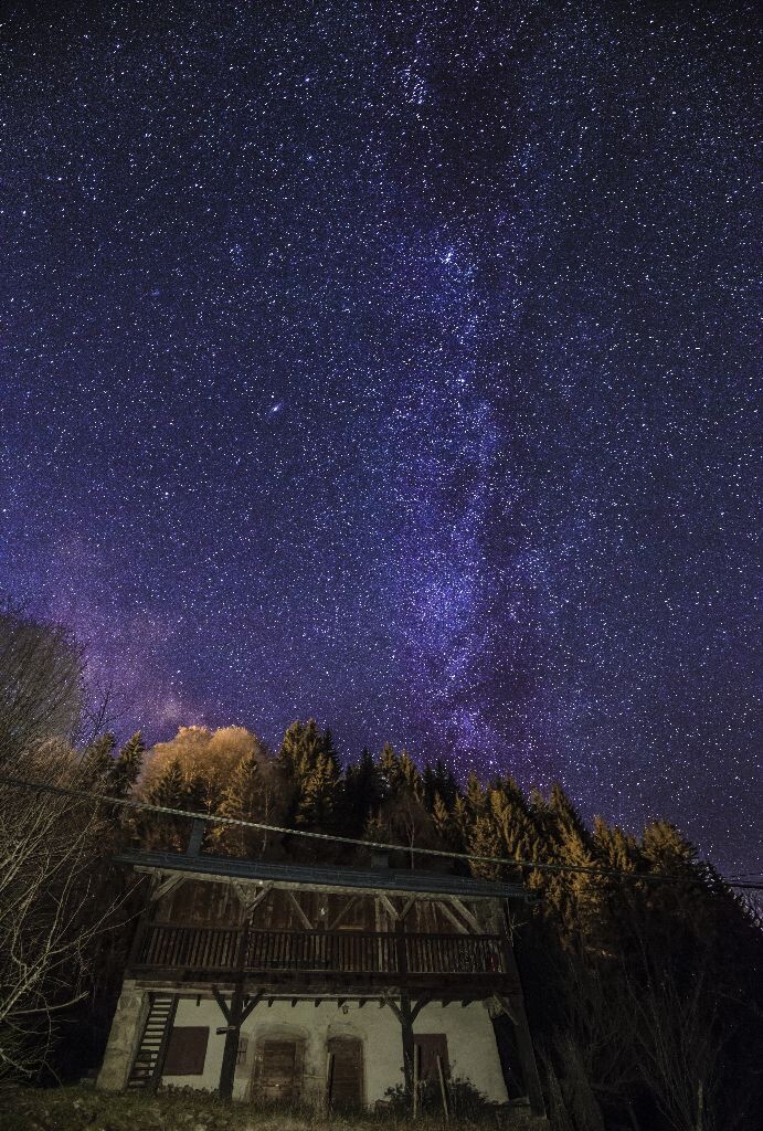 雪山之上，第一次看见如此璀璨的星空