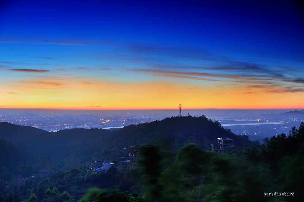 江门鹤山茶山的日出