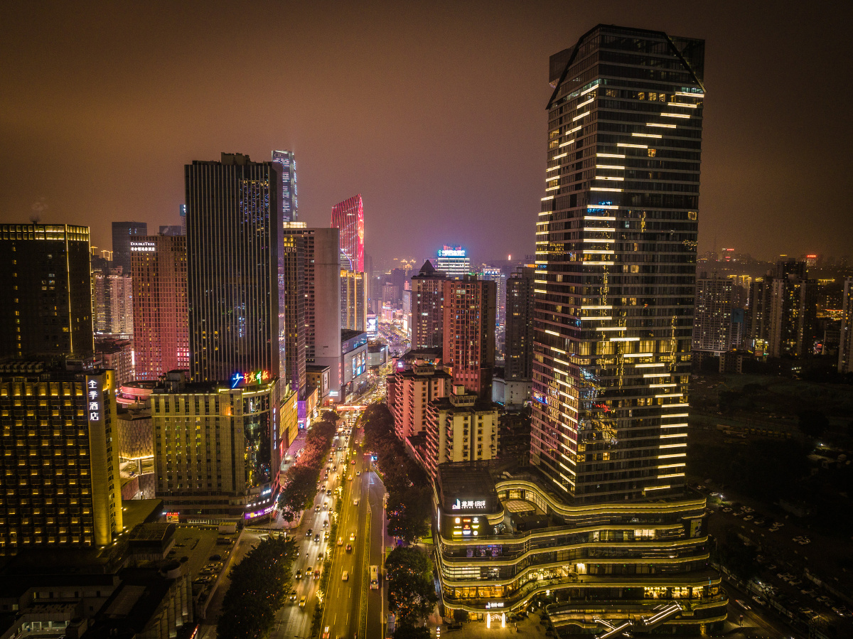 重庆江北红旗河沟夜景
