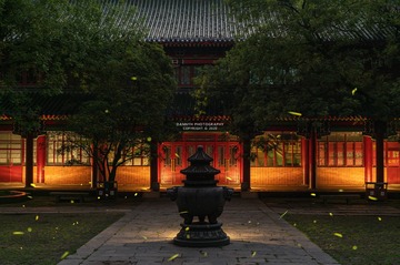 古刹萤舞