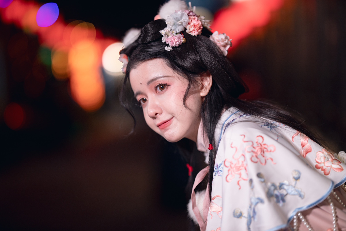西塘汉服节夜景人像fofo酱