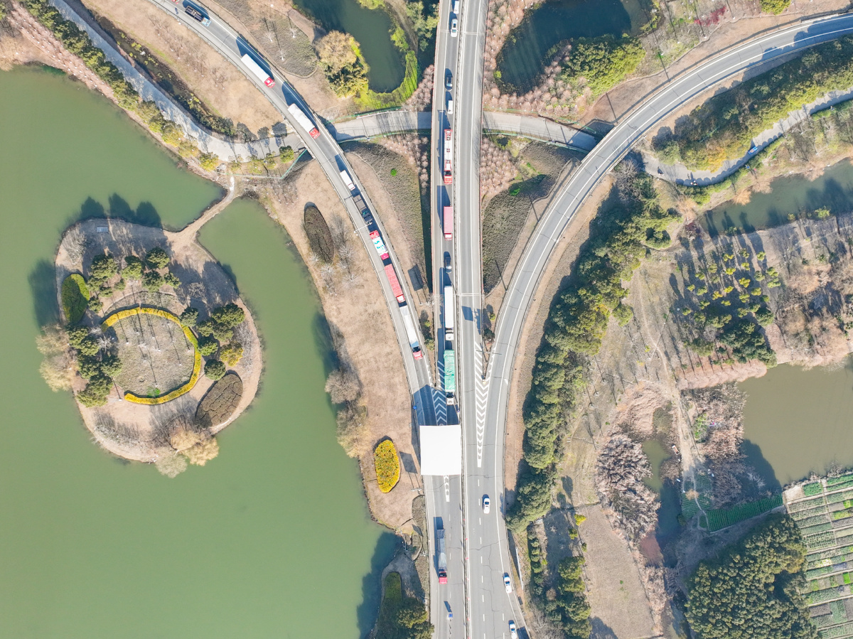 昆山周市高速口航拍