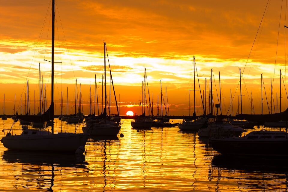 日出 @ Michigan Lake shore, Chicago<br />

