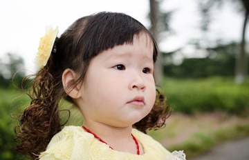 Cute girl looking at the distance