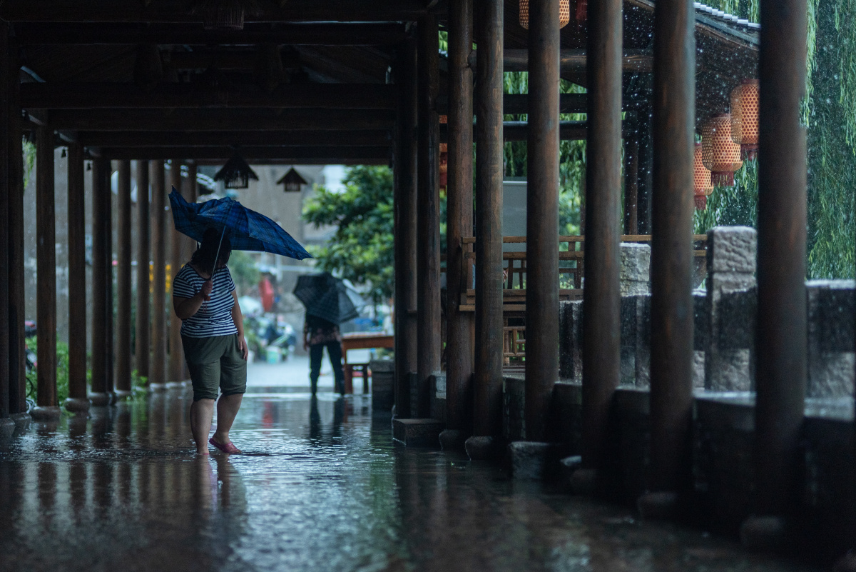 蒙蒙的烟雨,一把雨伞两个稚嫩的背影这就是我最美的回忆.