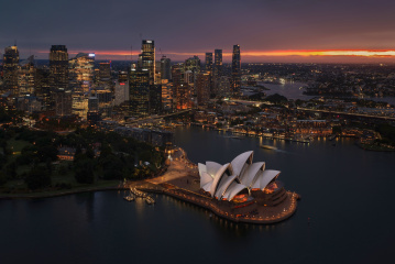 暴雨后的悉尼歌剧院