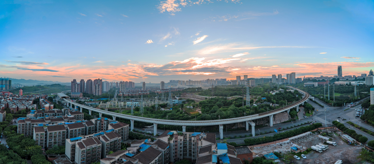 重庆轨交6号线在围着大竹林转了大半圈