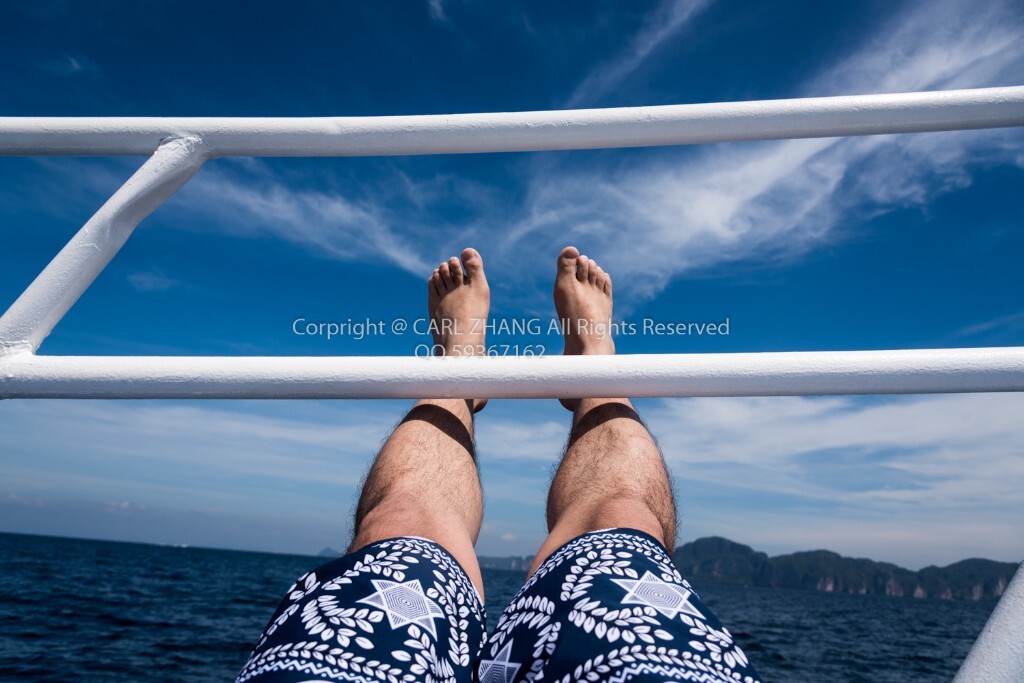 relax on the boat