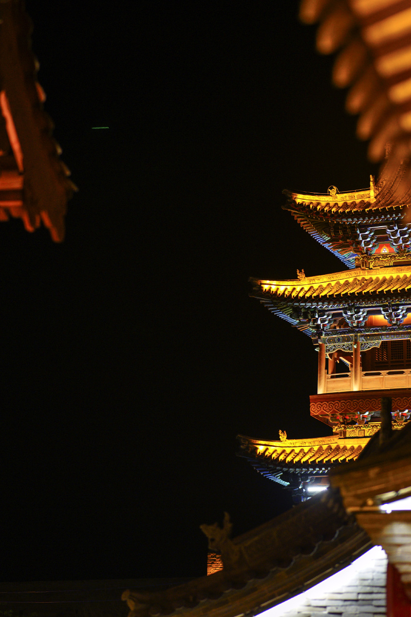 山西忻州古城夜景