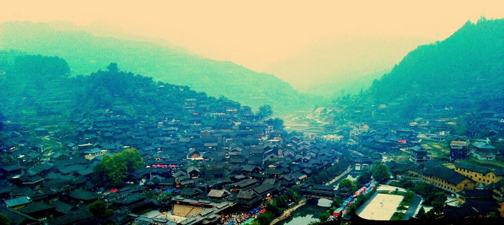 贵州西江千户苗寨全景