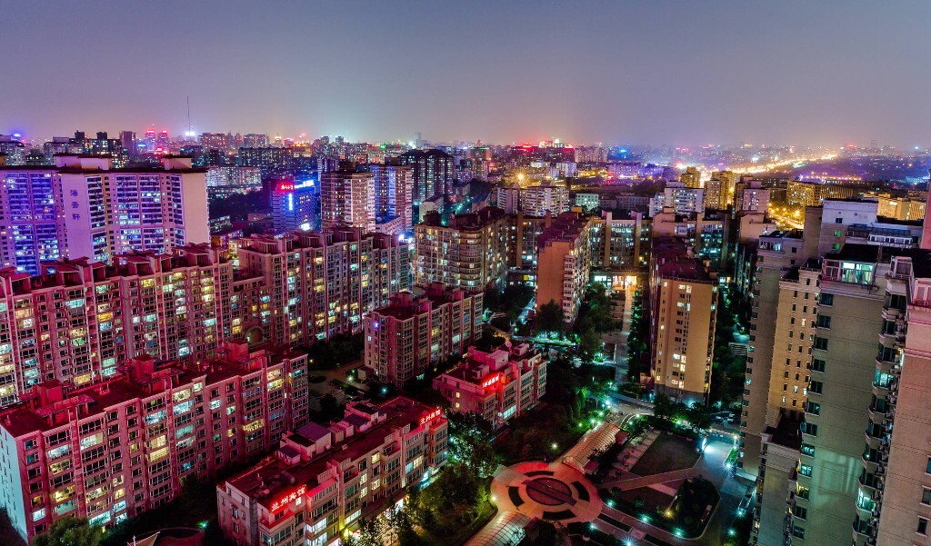西直门夜景，家门口的夜景