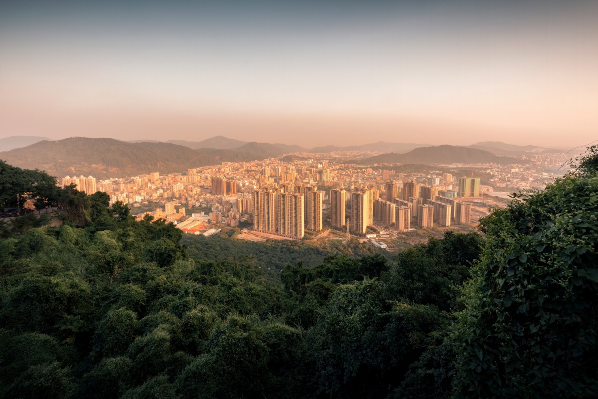 观音山上看新圩