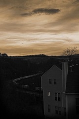 Nightfall through the window