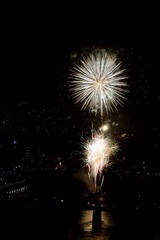 Fireworks after a local baseball game