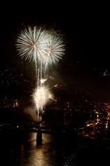 Fireworks after a local baseball game