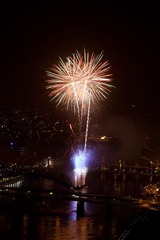 Fireworks after a local baseball game