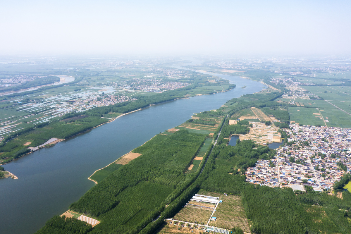 临沂市沭河春季风景