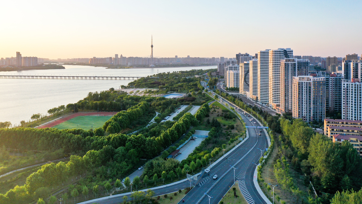 沂河之美——航拍临沂沂河两岸风景(组图6幅) - 摄影师王文童 - 图虫