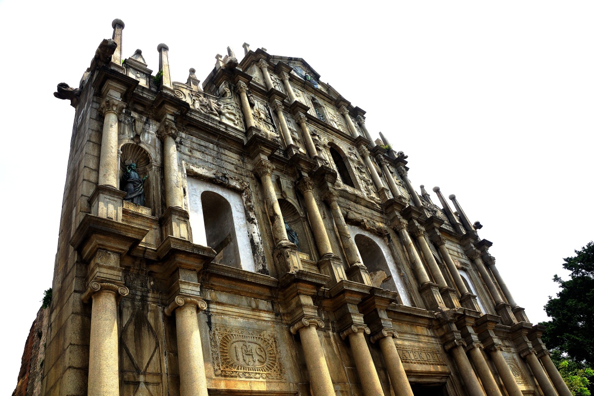 大三巴牌坊局部特写——澳门历史文化景观系列