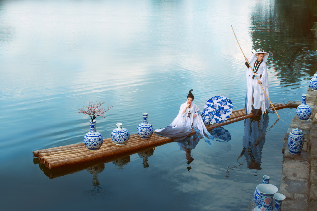 景德镇第一期中国风青花瓷人像摄影团