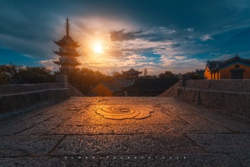 慈云夕照
