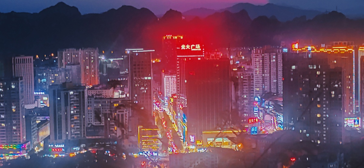 文山夜景文山文笔塔