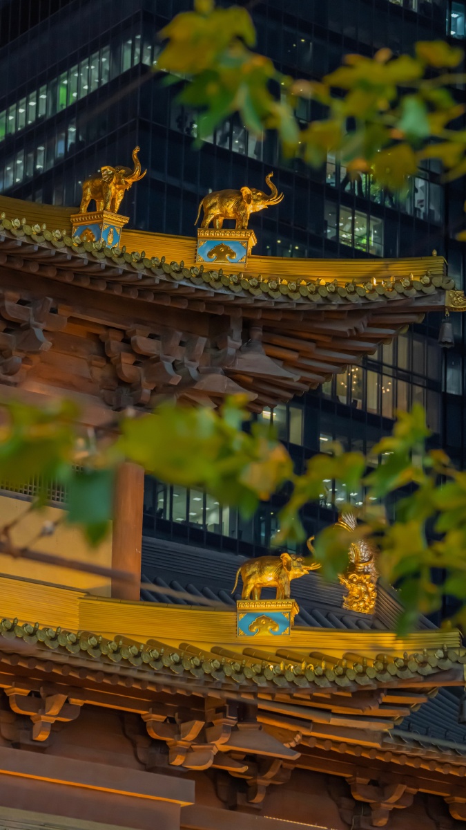上海静安寺夜景