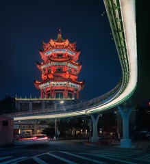 《威镇阁02》+芗城 +摄于：芗城区新华南路 +2019-03 +夜景+漳州市芗城区江滨新城1号楼 1201室+叶文法+18906961215