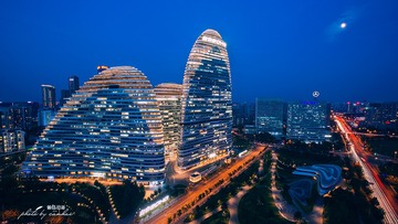 望京夜景